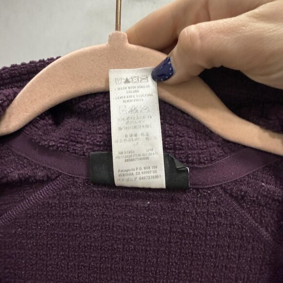 Patagonia R1 Fleece Pullover Womens Medium Purple Quarter Zip Base Layer Top - Picture 4 of 10